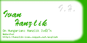 ivan hanzlik business card